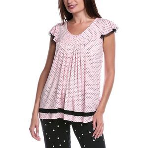 Ellen Tracy Womens Flutter Sleeve Top, Pink